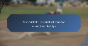 Test Cricket: Historialliset muodot, muutokset, kehitys