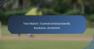 Test Match: Tuomarointistandardit, Koulutus, Arvioinnit