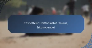 Testiottelu: Heittotilastot, Talous, Iskunopeudet