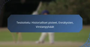 Testiottelu: Historialliset pisteet, Ennätysten, Virstanpylväät