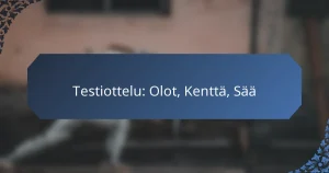 Testiottelu: Olot, Kenttä, Sää