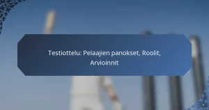 Testiottelu: Pelaajien panokset, Roolit, Arvioinnit