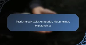 Testiottelu: Pistelaskumuodot, Muunnelmat, Mukautukset