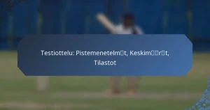 Testiottelu: Pistemenetelmät, Keskimäärät, Tilastot