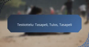Testiottelu: Tasapeli, Tulos, Tasapeli